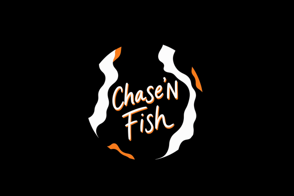 Chase'N Fish Logo - Deep Black